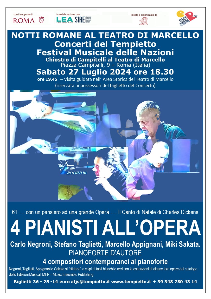 Concerto per quattro pianisti/compositori
